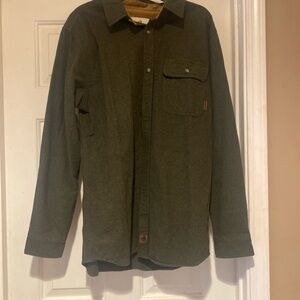 Legendary Whitetails | Men's Green 100% Cotton Shirt Button Down Size Large